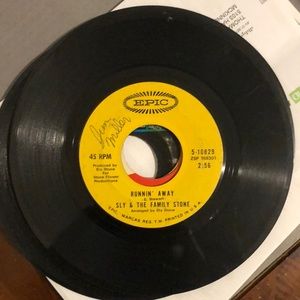 Sly & The Family Stone Runnin' Away/Brave & Strong Vinyl 45 Record '72